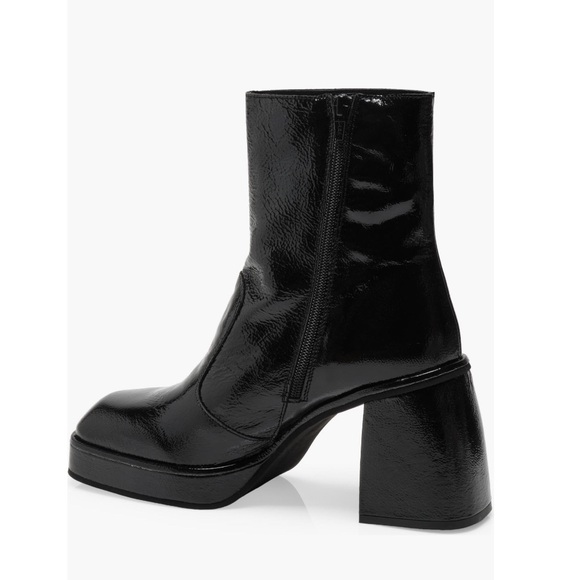 Free People Ruby Platform Bootie in Black Patent, Size EU39 | US9 New in Box - Picture 3 of 14